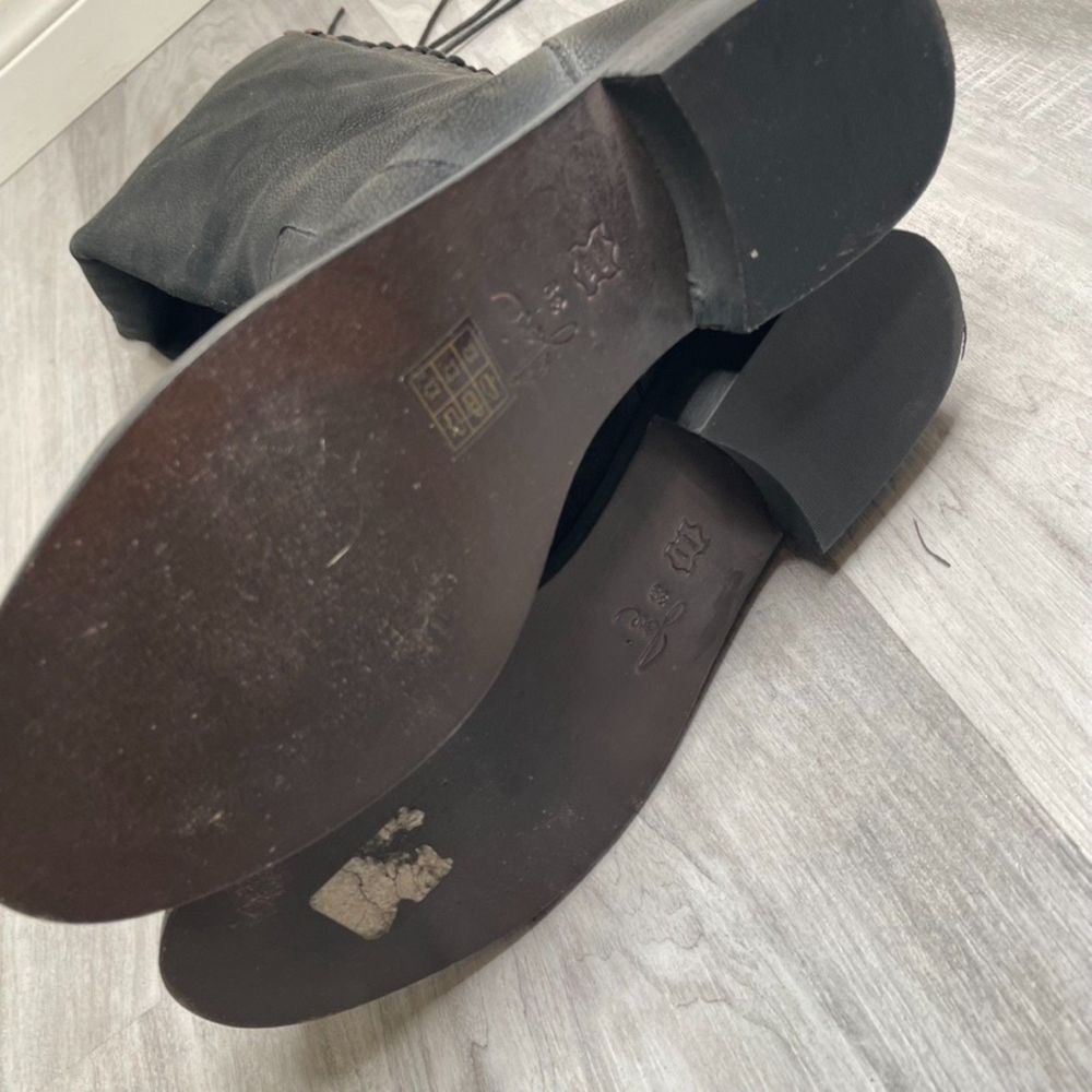 Joie Black Lace Up Tall Boots - Picture 7 of 8